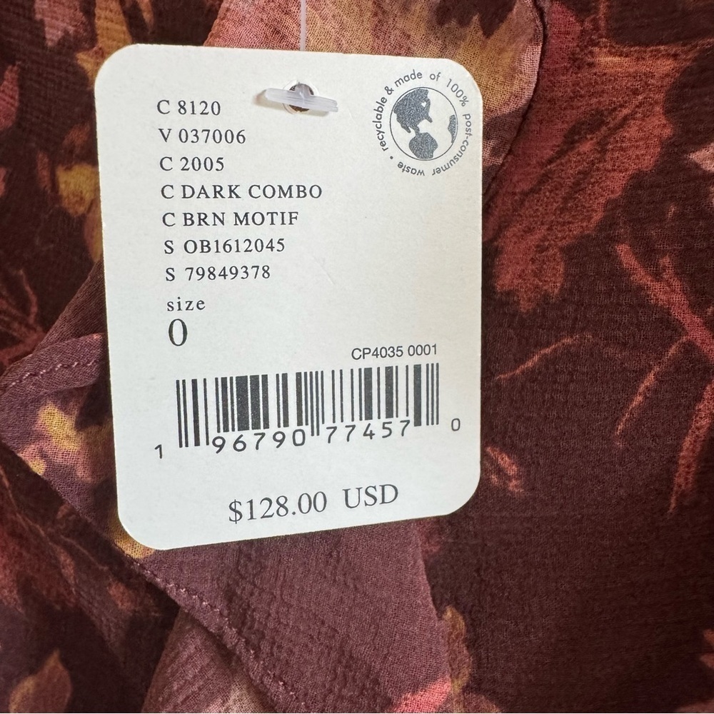 NWT Free People Floral Flounce Around Maxi Skirt 0 - Picture 10 of 13